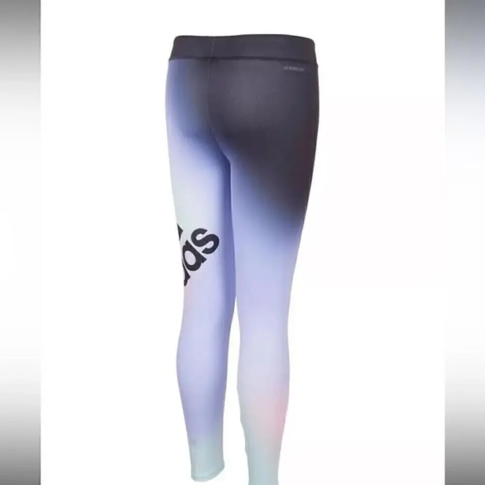 ADIDAS Little Girls AEROREADY Ombre Graphic Tight, leggings,workout pants size 4